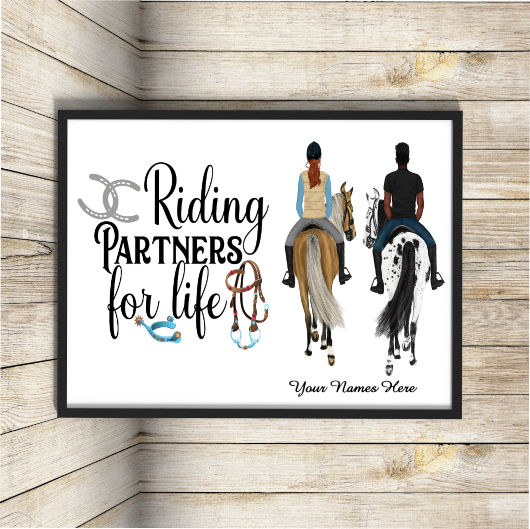 Horse A4 Print, Horse Riding Custom Horse Print, Personal Print